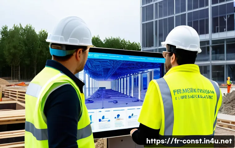 시공 현장에서의 기술 자료 활용법 - **Prompt Title: BIM-Enabled Collaboration on a Modern French Construction Site**

    **Prompt:** A ...