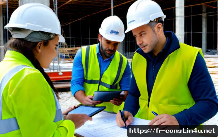 Home 17 건축 시공 분야의 프리랜서 시장 - Photorealistic freelance construction project manager in France reviewing architectural blueprints a...